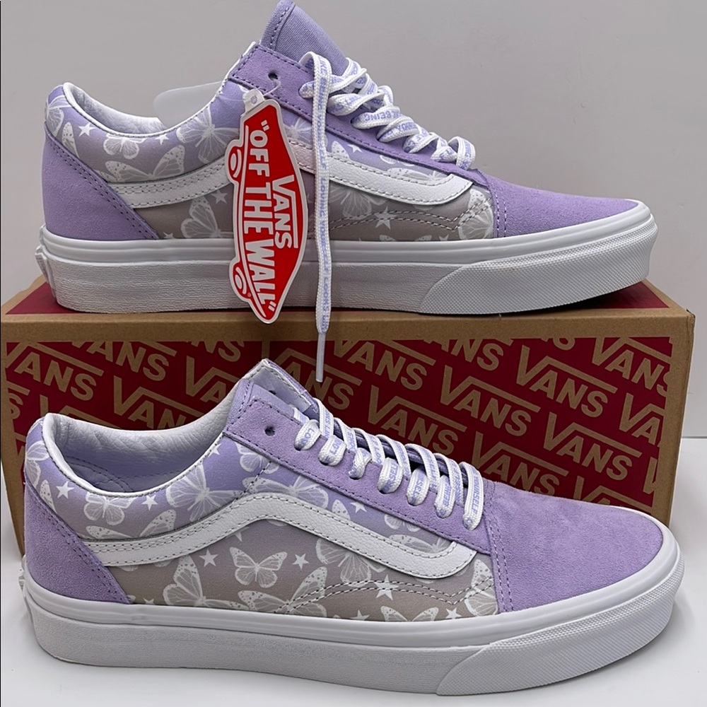 Vans Women's Purple Butterfly Sneakers